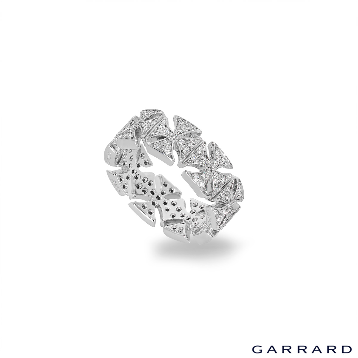 Garrard White Gold Diamond Cross Full Eternity Ring | Rich Diamonds